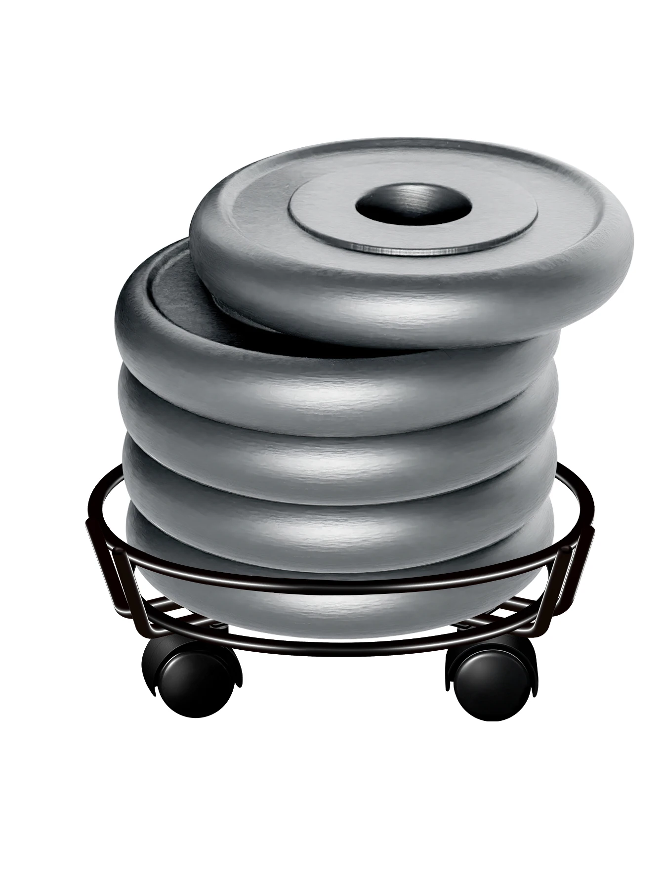 Iron Plant Stand Premium Heavy-Duty Black Wrought-Iron Round Pot Holder Corner Garden 5 s9c7accd1ac84471b82c22ce92684e7f2j