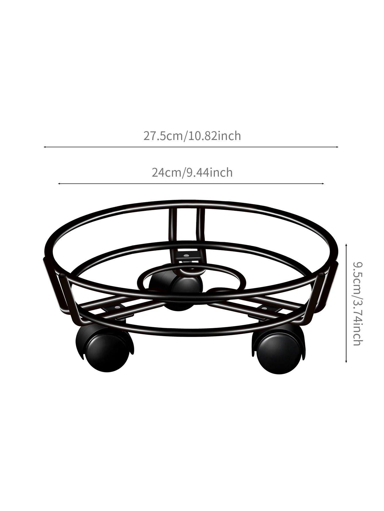 Iron Plant Stand Premium Heavy-Duty Black Wrought-Iron Round Pot Holder Corner Garden 3 sd516699cea30412aab36dc8132a39b64a